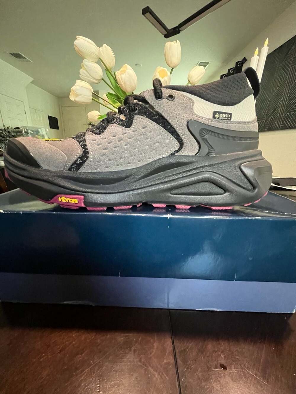 HOKA Elite Terrain System Kaha 3 Low GORE-TEX Black Stone Fruit